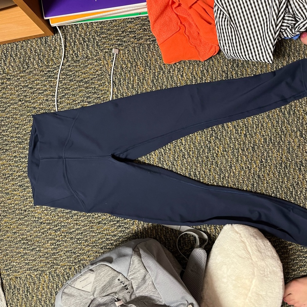 Navy lululemon leggings, size 4